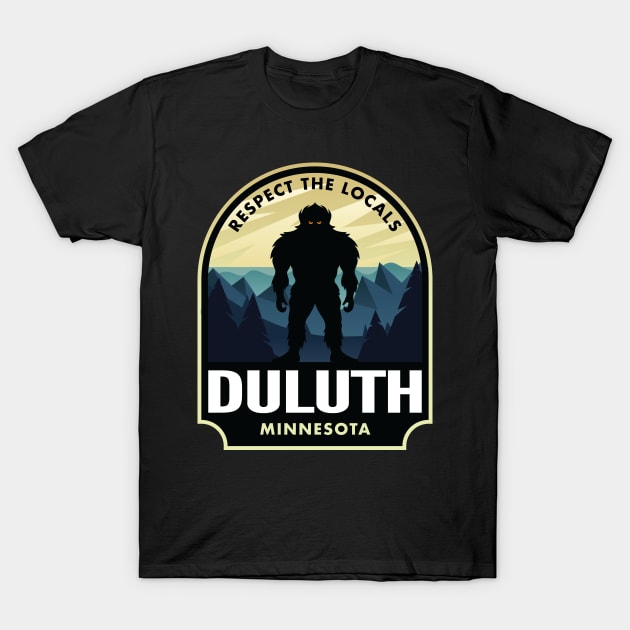 Duluth Minnesota Bigfoot Sasquatch T-Shirt by HalpinDesign